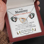 Mommy (tummy) Merry Christmas Interlocking Hearts Necklace - Love You This Much