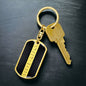 Morse Code Gridiron Keychain - Love You This Much
