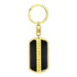 Morse Code Gridiron Keychain - Love You This Much