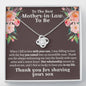 Mother In Law To Be Love Knot Necklace - Love You This Much