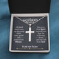Mother's Prayer Son (Love Mom) Ball Chain Cross Necklace - Love You This Much