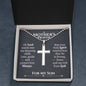 Mother's Prayer Son (Love Mom) Ball Chain Cross Necklace - Love You This Much