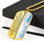 Mother's Prayer Son (Love Mom) Dog Tag Necklace - Love You This Much