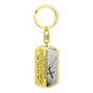 Mother's Prayer Son(Love Mom) Dog Tag Keychain - Love You This Much