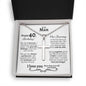 My Man 40th Birthday Ball Chain Cross Necklace - Love You This Much