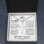 My Man 40th Birthday Ball Chain Cross Necklace - Love You This Much