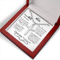 My Man 60th Birthday Ball Chain Cross Necklace - Love You This Much