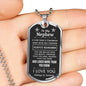 Nephew (Braver) Dog Tag Necklace - Love You This Much