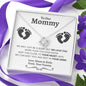 New Mom of Twins (Tummy) Love Knot Necklace - Love You This Much