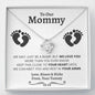 New Mom of Twins (Tummy) Love Knot Necklace - Love You This Much