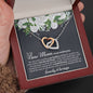 New Mom Wedding Interlocking Hearts Necklace - Love You This Much
