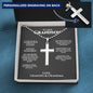 Our Grandson Ball Chain Cross Necklace - Love You This Much