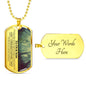 Our Son Cherished Chapters Dog Tag Necklace - Love You This Much