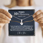 Personalized 10th Anniversary Alluring Beauty Necklace - Love You This Much