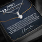 Personalized 12th Anniversary Alluring Beauty Necklace - Love You This Much