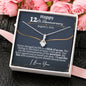 Personalized 12th Anniversary Alluring Beauty Necklace - Love You This Much