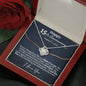 Personalized 15th Anniversary Love Knot Necklace - Love You This Much