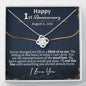 Personalized 1st Anniversary Love Knot Necklace - Love You This Much