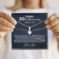 Personalized 20th Anniversary Alluring Beauty Necklace - Love You This Much