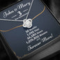 Personalized 3 Year Anniversary Love Knot Necklace - Love You This Much