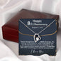 Personalized 8th Anniversary Forever Love necklace - Love You This Much