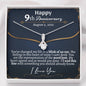 Personalized 9th Anniversary Alluring Beauty Necklace - Love You This Much