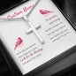 Personalized Be Positive Cross Necklace - Love You This Much