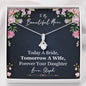 Personalized Beautiful Mom Wedding Alluring Beauty Necklace - Love You This Much