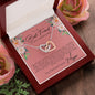 Personalized Best Friend Wedding Interlocking Hearts Necklace - Love You This Much