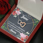 Personalized Boyfriend's Mom Interlocking Hearts Necklace - Love You This Much