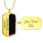 Personalized Brother (From Sibling) Dog Tag Necklace - Love You This Much
