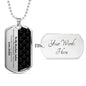 Personalized Brother (From Sibling) Dog Tag Necklace - Love You This Much