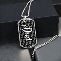Thumbnail for Personalized Dad (With Kids Names) Dog Tag Necklace - Love You This Much