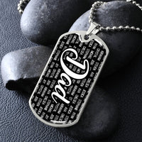 Thumbnail for Personalized Dad (With Kids Names) Dog Tag Necklace - Love You This Much