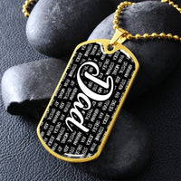 Thumbnail for Personalized Dad (With Kids Names) Dog Tag Necklace - Love You This Much