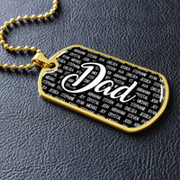 Thumbnail for Personalized Dad (With Kids Names) Dog Tag Necklace - Love You This Much