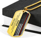 Personalized Firefighter Husband Dog Tag Necklace - Love You This Much