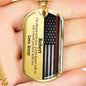 Personalized Firefighter Husband Dog Tag Necklace - Love You This Much