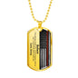 Personalized Firefighter Husband Dog Tag Necklace - Love You This Much