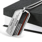 Personalized Firefighter Husband Dog Tag Necklace - Love You This Much