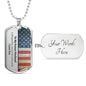 Personalized Future Husband Dog Tag Necklace - Love You This Much