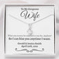 Personalized Gorgeous Wife (Kiss) Alluring Beauty Necklace - Love You This Much
