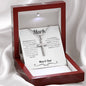 Personalized Groom From Parents Cross Necklace - Love You This Much