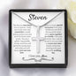 Personalized Groom Gift from Mom Cross Necklace - Love You This Much
