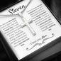 Personalized Groom Gift from Mom Cross Necklace - Love You This Much