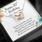 Personalized Happy 10th Birthday Interlocking Hearts Necklace - Love You This Much