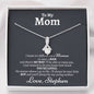 Personalized Mom (Love Son) Alluring Beauty Necklace - Love You This Much