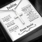 Personalized Moms' Boyfriend Cross Necklace - Love You This Much