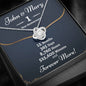 Personalized One Year Anniversary Love Knot Necklace - Love You This Much