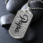 Personalized Papa (With Grandkids) Dog Tag Necklace - Love You This Much